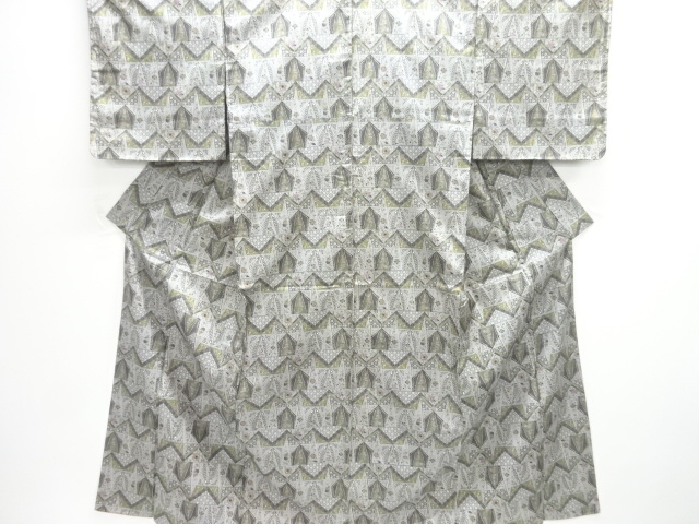 JAPANESE KIMONO / OSHIMA TSUMUGI / UNUSED / FLOWER